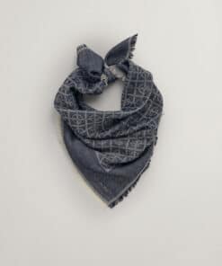 Gant Woman G Pattern Lightweight Woven Scarf Evening Blue