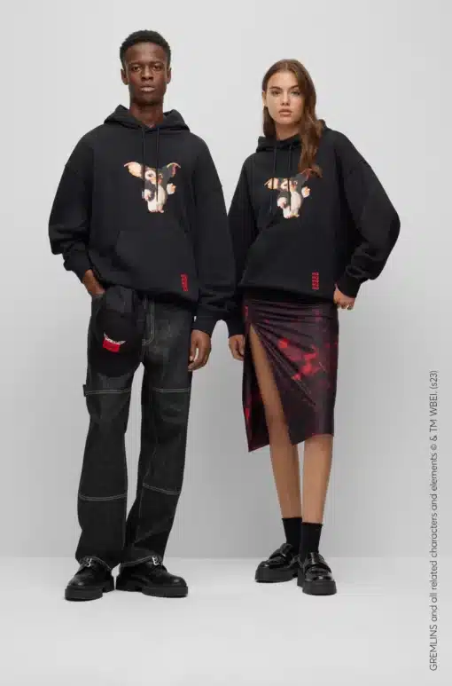 Hugo X Gremlins Diobes Unisex Hoodie Black