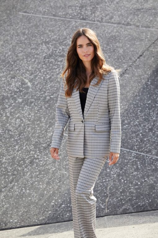 Rue De Femme New Elodie Check Blazer Black