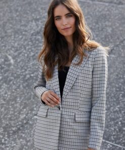 Rue De Femme New Elodie Check Blazer Black