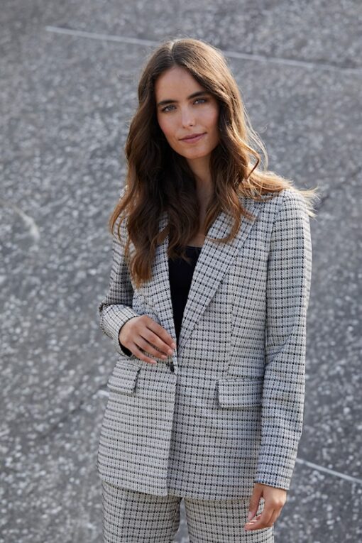 Rue De Femme New Elodie Check Blazer Black
