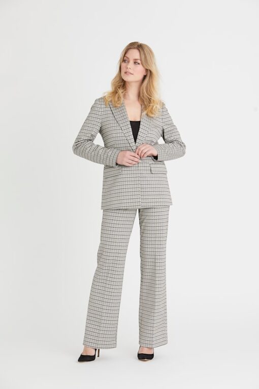 Rue De Femme New Elodie Check Blazer Black