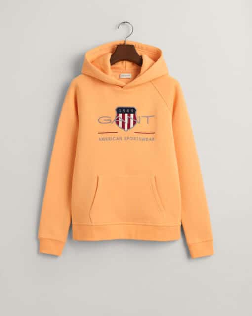 Gant Teens Archive Shield Hood Coral Apricot