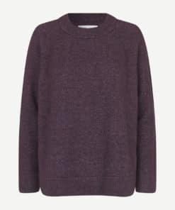 Samsøe Samsøe Nor O-N Long Knit Plum Perfect