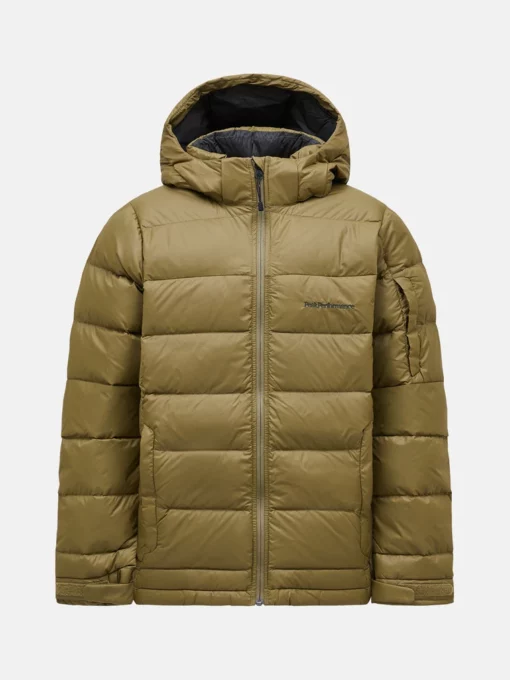 Peak Performance Frost Down Jacket Junior Snap Green