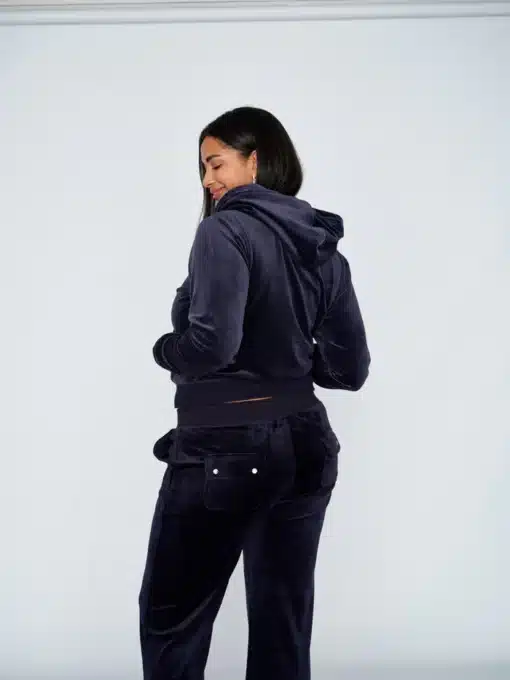 Juicy Couture Classic Velour Robertson Zip Hoodie Night Sky