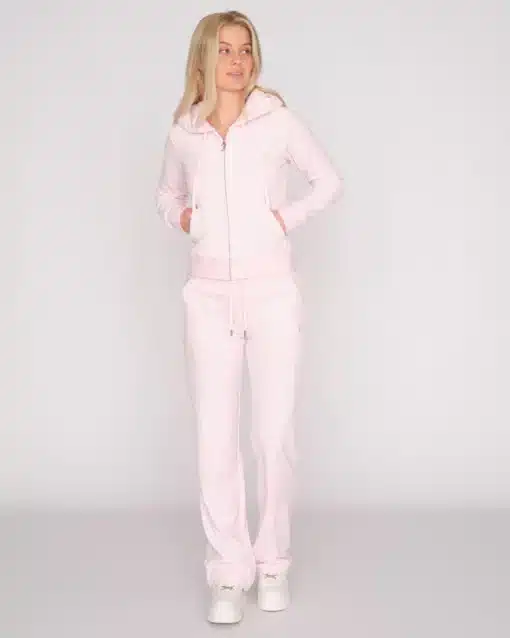 Juicy Couture Classic Velour Robertson Zip Hoodie Cherry Blossom