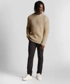 Lyle & Scott Premium Vintage Heavy Knit Jumper Discovery Khaki