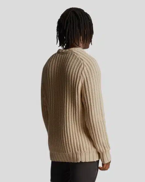 Lyle & Scott Premium Vintage Heavy Knit Jumper Discovery Khaki