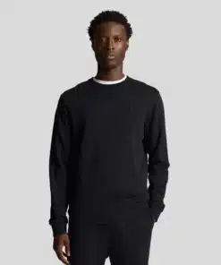 Lyle & Scott Tonal Eagle Crew Neck Sweatshirt Jet Black