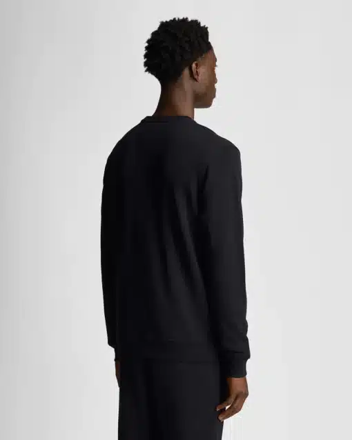 Lyle & Scott Tonal Eagle Crew Neck Sweatshirt Jet Black