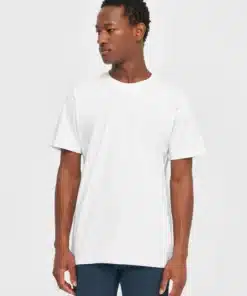 Knowledge Cotton Apparel Basic Badge Polo T-shirt Bright White