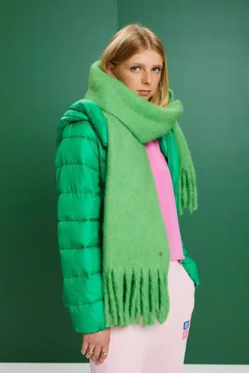 Esprit Fluffy Scarf Green