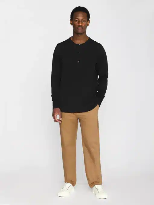 Knowledge Cotton Apparel Bo Long Sleeve Black Jet