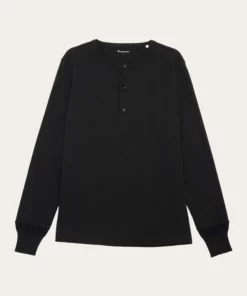 Knowledge Cotton Apparel Bo Long Sleeve Black Jet