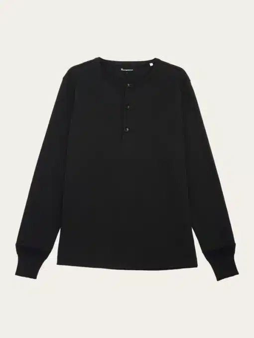 Knowledge Cotton Apparel Bo Long Sleeve Black Jet