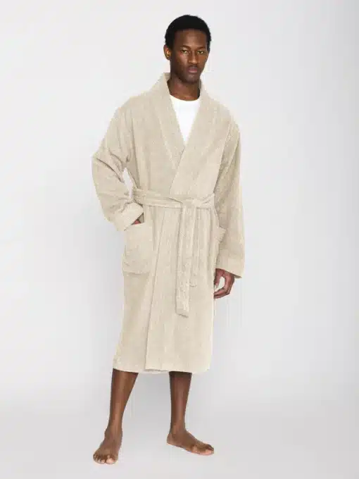 Knowledge Cotton Apparel Bathrobe Buttercream