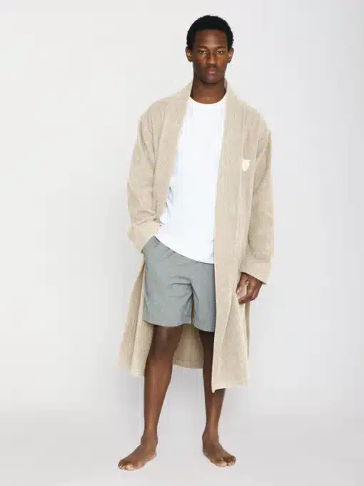 Knowledge Cotton Apparel Bathrobe Buttercream