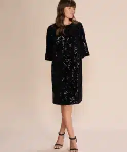 Mos Mosh Fanni Flower Dress Black