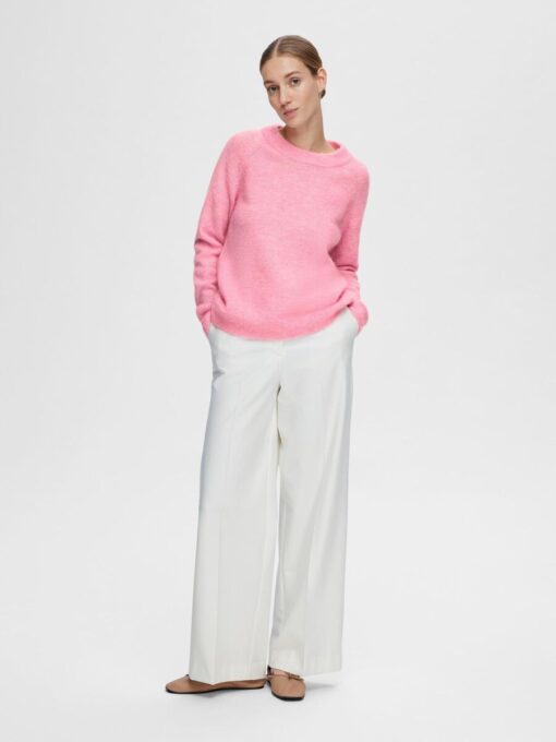 Selected Femme Lulu O-neck Knit Moonlite Mauve