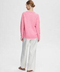 Selected Femme Lulu O-neck Knit Moonlite Mauve