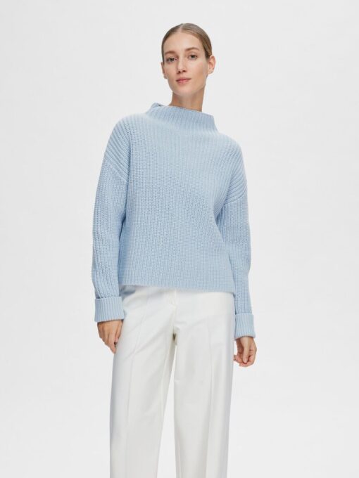 Selected Femme Selma Knit Pullover Cashmere Blue