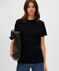 Selected Femme Myessential O-Neck Tee Black