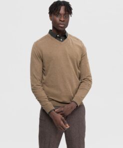 Selected Homme Berg V-Neck Knit Teak