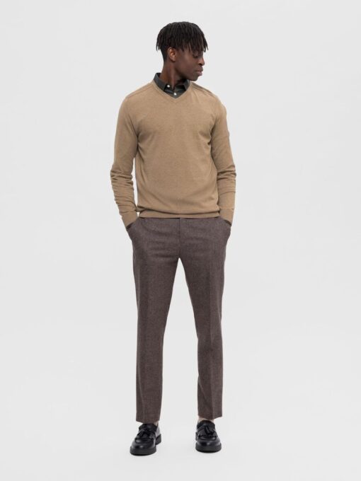 Selected Homme Berg V-Neck Knit Teak