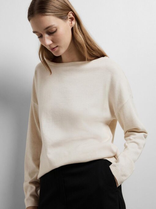 Selected Femme Berga Boat Neck Knit  Birch