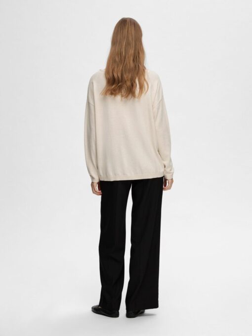 Selected Femme Berga Boat Neck Knit  Birch