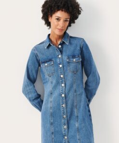 Part Two Fiva Dress Medium Denim Blue