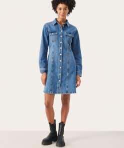 Part Two Fiva Dress Medium Denim Blue