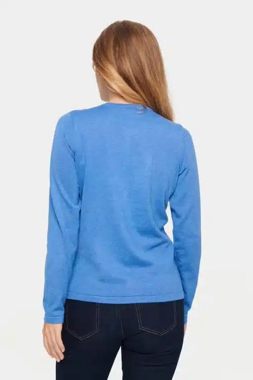 Saint Tropez Milasz Knitted Cardigan Dutch Blue Melange
