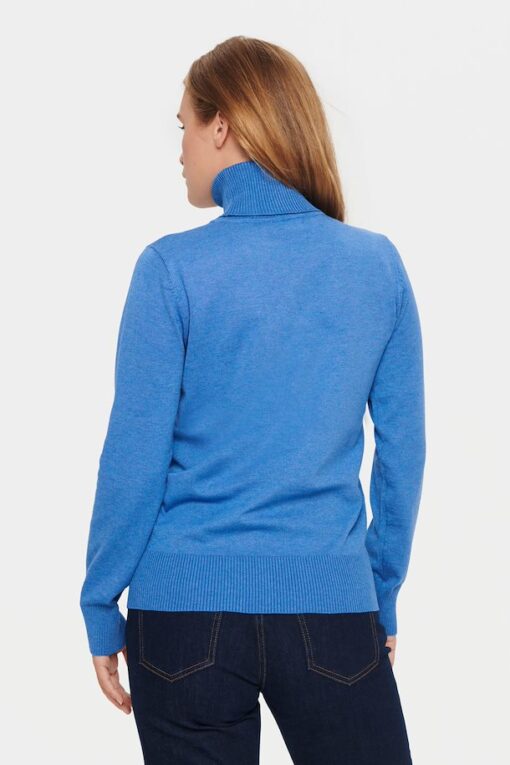 Saint Tropez Milasz Rollneck Pullover Dutch Blue Melange