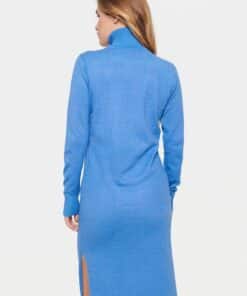 Saint Tropez Milasz Roll Neck Long Dress Dutch Blue Melange