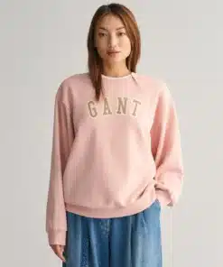 Gant Woman Logo C-Neck Sweat Dusty Rose