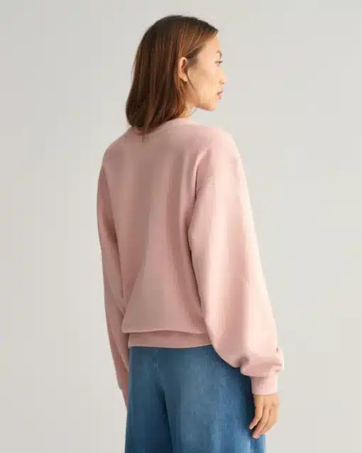 Gant Woman Logo C-Neck Sweat Dusty Rose