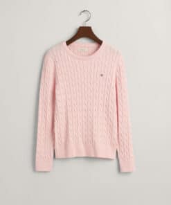 Gant Teen Girls Shield Cotton Cable Crew Crystal Pink
