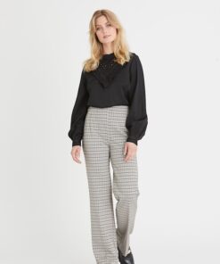 Rue de Femme Olana Wide Pants Black Check