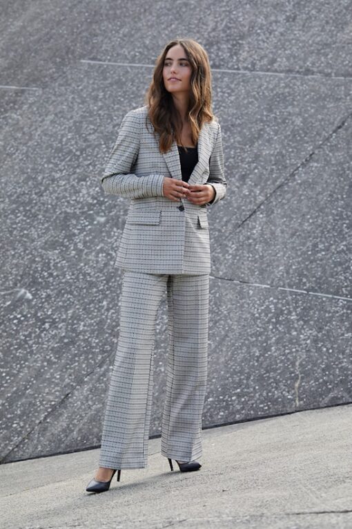 Rue de Femme Olana Wide Pants Black Check