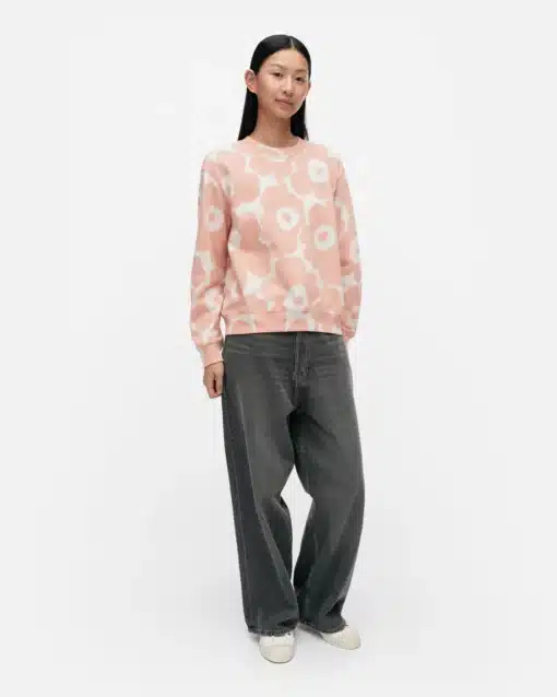 Marimekko Leiot Pieni Unikko Sweatshirt Rose/White
