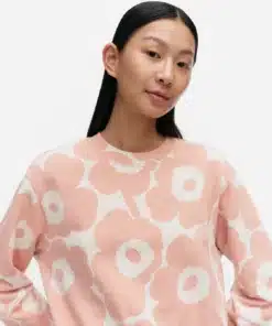 Marimekko Leiot Pieni Unikko Sweatshirt Rose/White