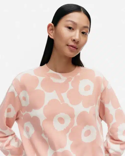 Marimekko Leiot Pieni Unikko Sweatshirt Rose/White