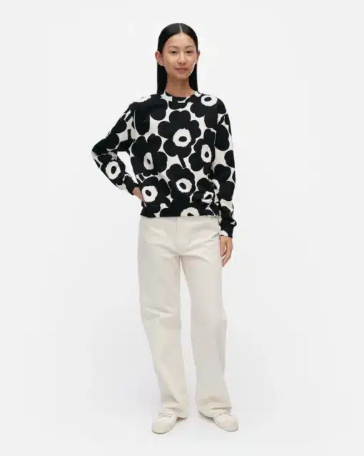 Marimekko Leiot Pieni Unikko Sweatshirt Black/White