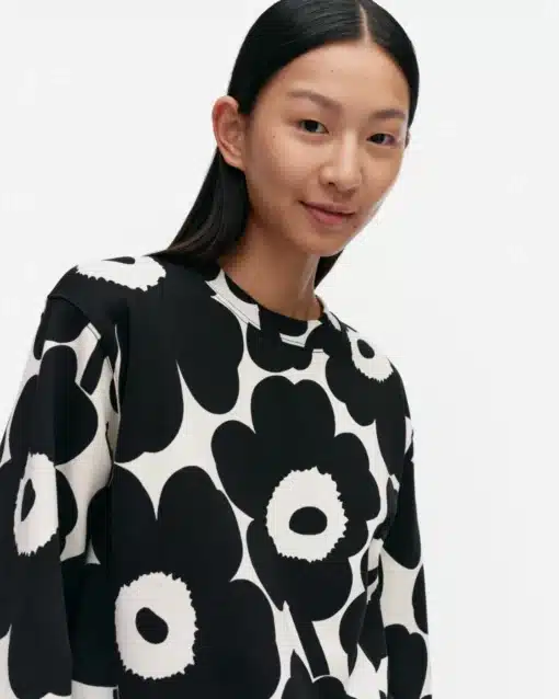 Marimekko Leiot Pieni Unikko Sweatshirt Black/White