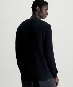 Calvin Klein Ribbed Cotton Jumper Black