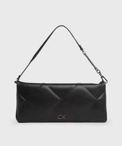 Calvin Klein Quilted Clutch Bag Black