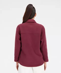 New Balance Athletics Polarfleece Shacket Wine