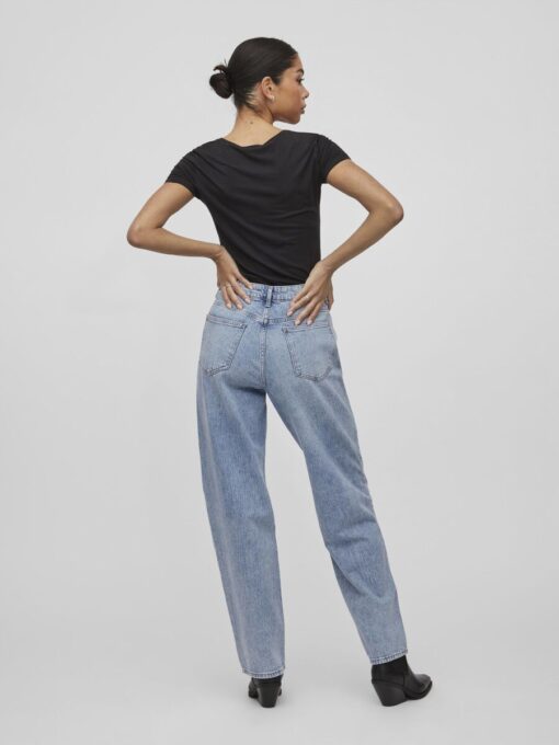 Vila Kelly High Straight Jeans Light Blue Denim